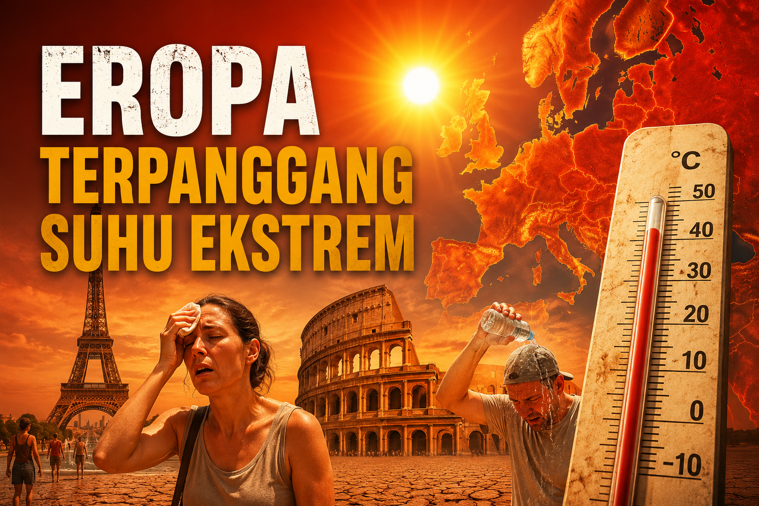 Eropa Terpanggang Suhu Ekstrem